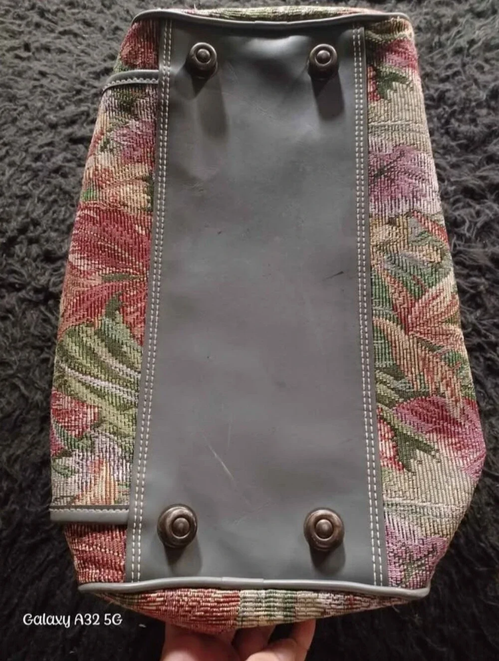 Vintage 80s Leisure Floral Tapestry Luggage Set-2pc Garment Bag/Duffel Weekender